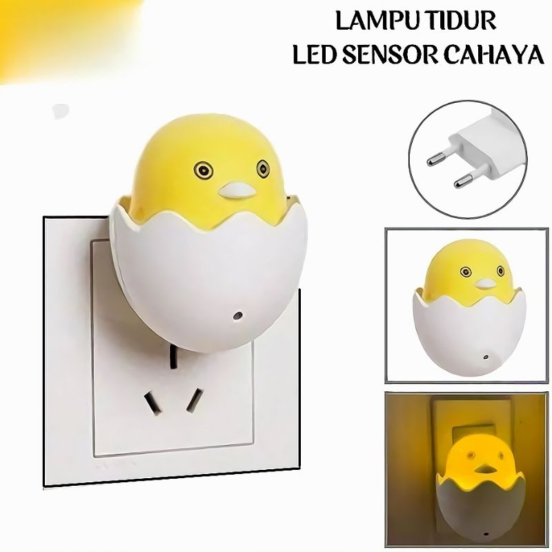 Lampu Tidur LED Sensor Cahaya Otomatis nyala Saat Gelap