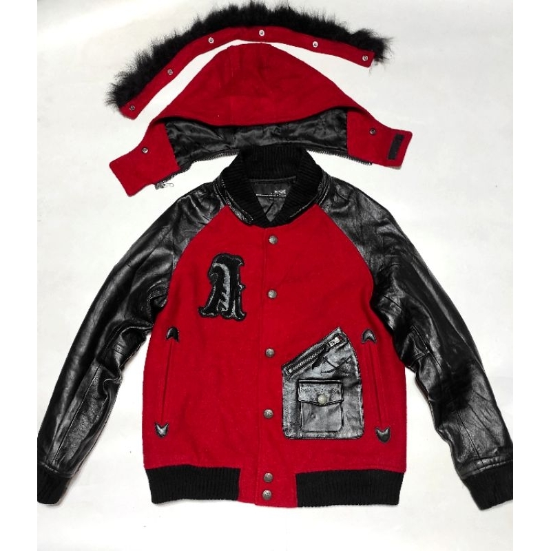 Abordage By Hiromutakahara Varsity Buco Jacket Mix Leather
