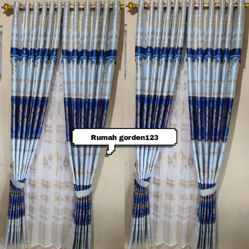 Gorden blackout import warna biru