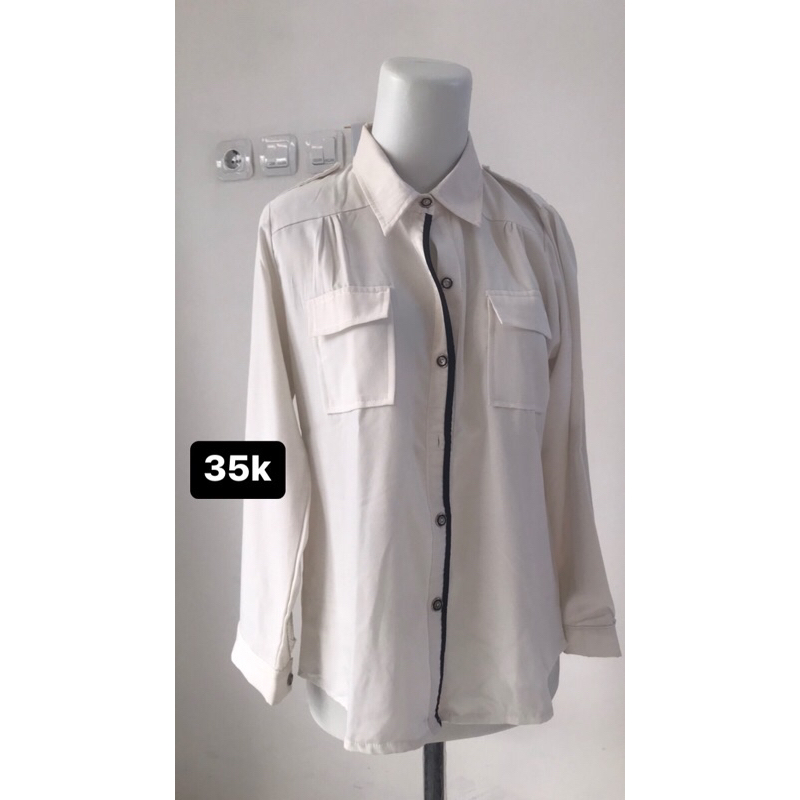 kemeja putih wanita murah PL