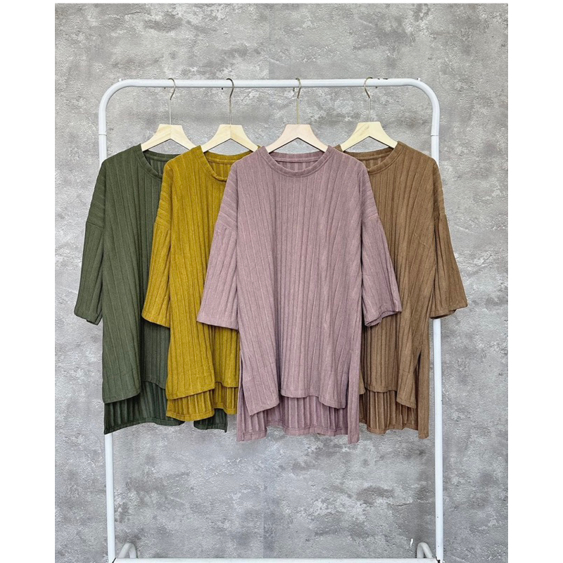 atasan oversize kaos knit kaos jumbo atasan wanita jumbo