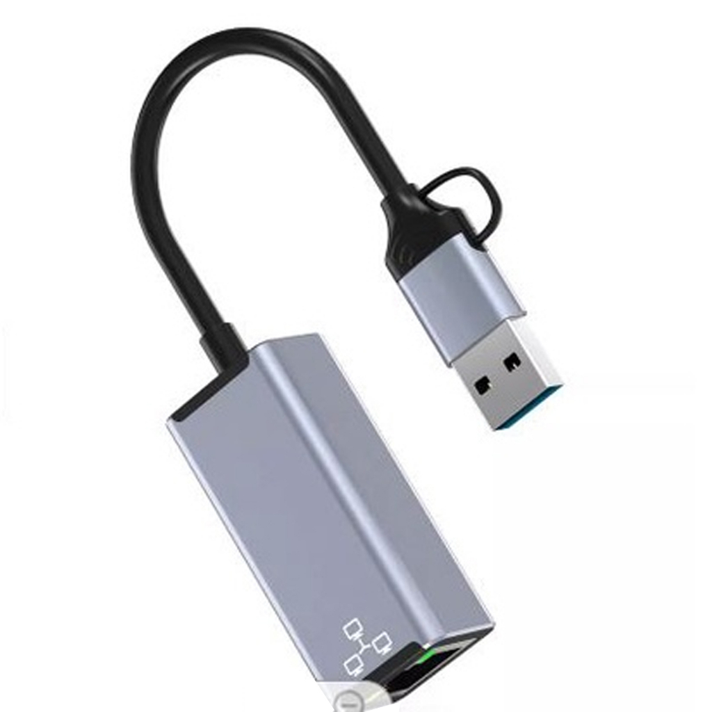 Konverter Kabel Jaringan Lan RJ45 to USB dan Lan to Type C Macbook Smartphone