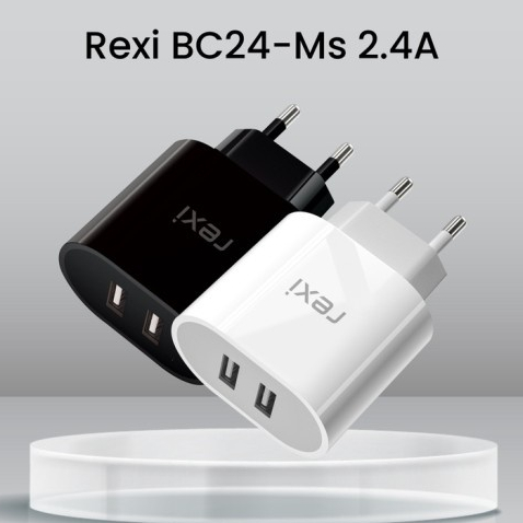 Charger Rexi BC24-MS Dual USB With Micro Usb Dan Charger Rexi CH24-CX With USB Type C 2.4A CHARGER