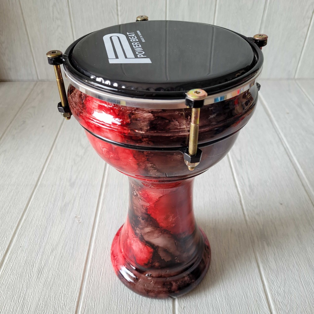 Calti Darbuka Dumbuk Mainan Anak Warna Marmer Merah Ukuran Anak 6 inch Kualitas Terbaik Packing Aman Best Seller