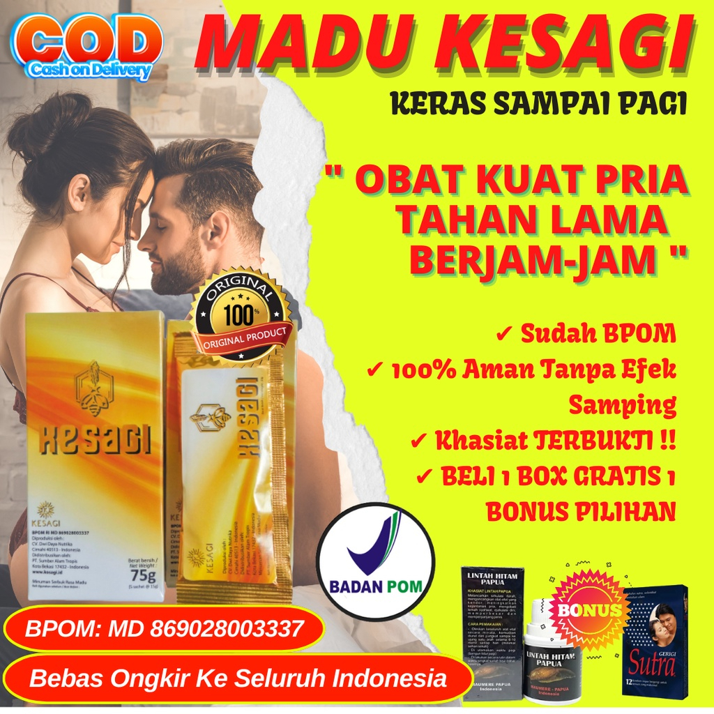 

Kesagi Madu Laki Perkasa Suplemen Madu Serbuk Herbal BPOM Pria Tahan Lama Asli 100% BPOM Kosagi Ori