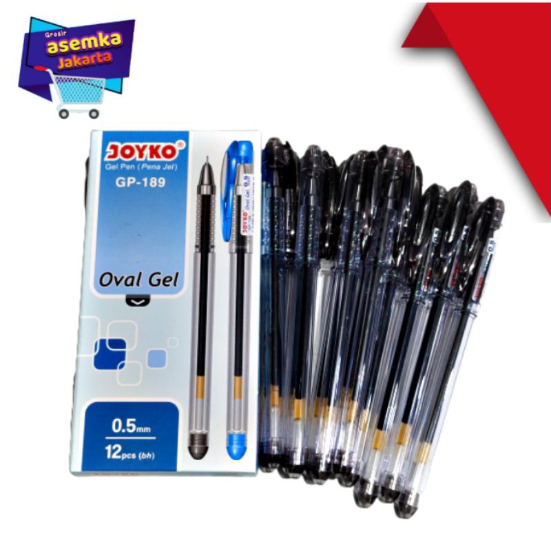 

Bolpen Pulpen Gel Joyko GP-189 Oval Gel 0,5mm 12pcs