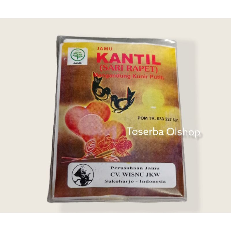 

Jamu kantil (1 box isi 10 bungkus)