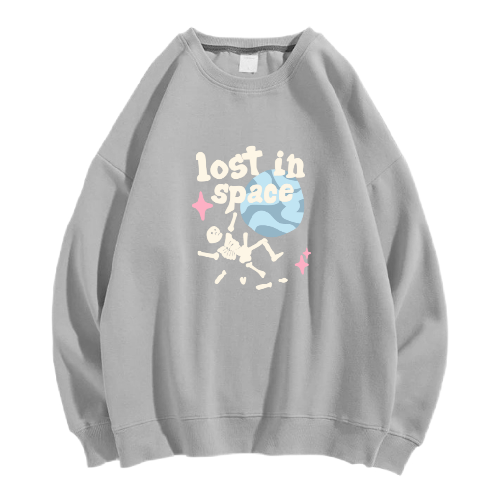 LOST IN SPACE SWEATER CREWNECK PRIA WANITA Size M-XXL ANAIRA