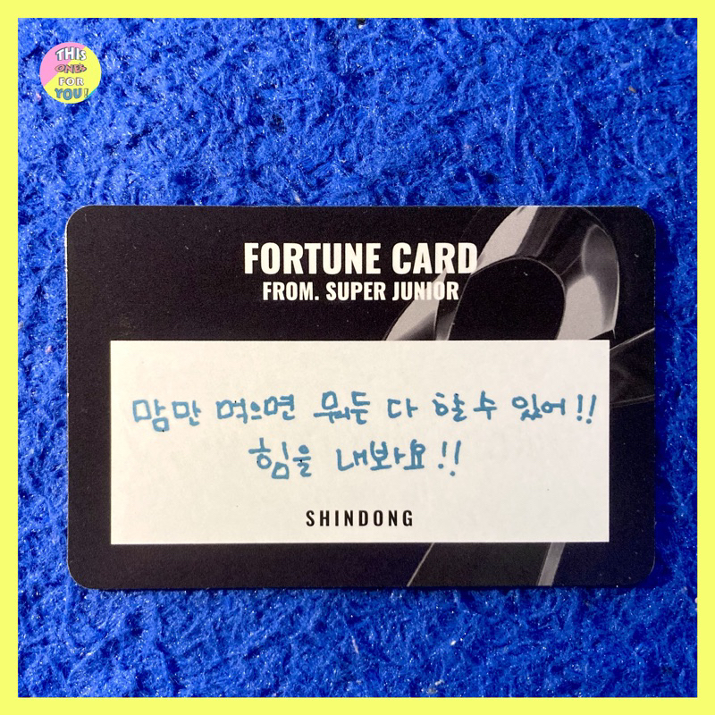 [READY] SHINDONG SUPER JUNIOR OFFICIAL Fortune Scratch Message Card PC Super Show 9 SS9 MD donghee