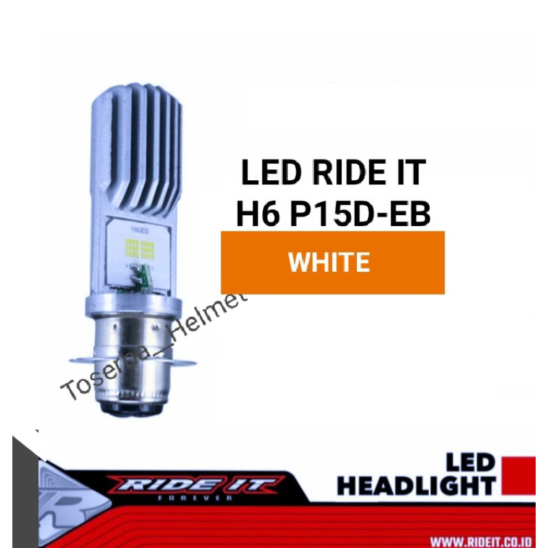 Lampu Depan Motor Bebek Matic Ride It Led H6 P15D-EB WHITE Universal