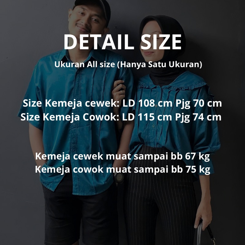 COMFY COUPLE SET BAJU COUPLE PASANGAN/ KEMEJA COUPLE PASANGAN BY COUPLE PROJECT