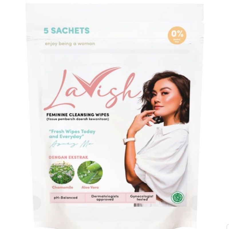 Lavish Feminine Cleansing Wipes Tisu Basah Antiseptik Kewanitaan Lap Pipis Cebok Kebersihan