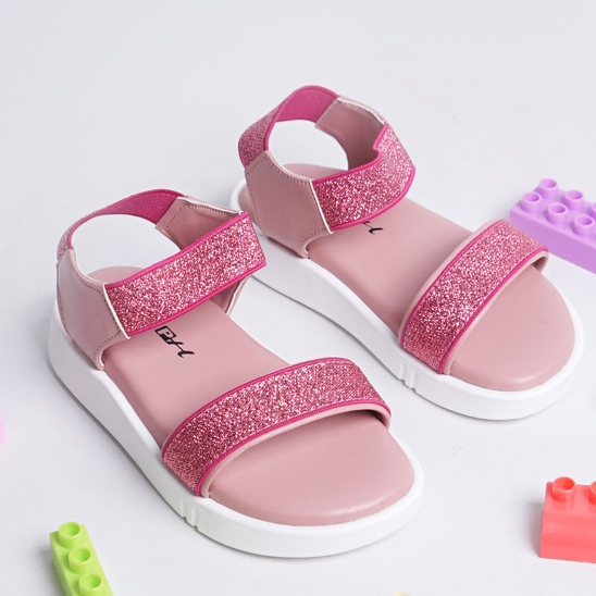 SARASARA YUK - KAREN ALIPH Sandal Tali Anak Perempuan Usia 2 sampai 10 Tahun Sendal Anak cewek Wedges Tali Cewek Empuk Warna Black Hitam Kuning Biru cewe Slop Usia Umur 3 4 5 6 7 8 9 thn Tahun Premium Ori Original Mall Official Store