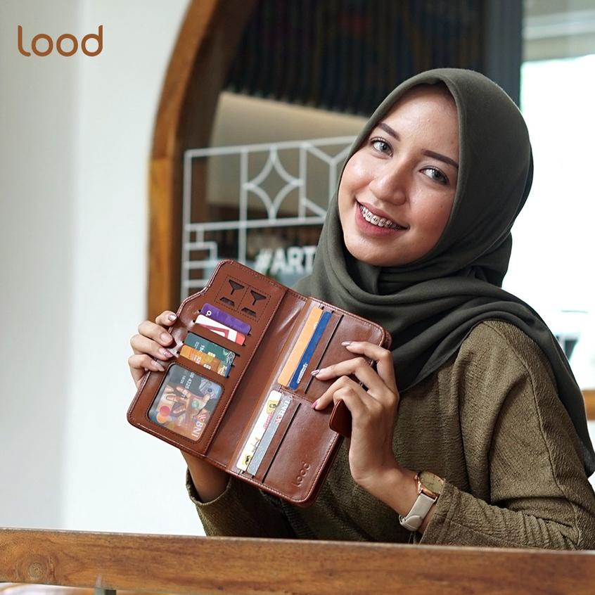 DOMPET KULIT PANJANG WANITA ASLI ORIGINAL 100% ARINA LONG WALLET - GRATIS UKIR NAMA