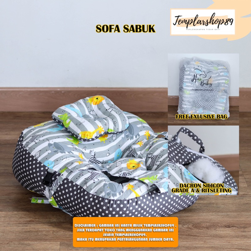 [FREE PACKING TAS SERUT] Sofa Bayi Jumbo Multifungsi Kasur bayi Dengan Gesper Sabuk Pengaman Free Bantal Peyang Baby / Kasur Bayi + FREE Bantal Peyang Bayi Templarshop89