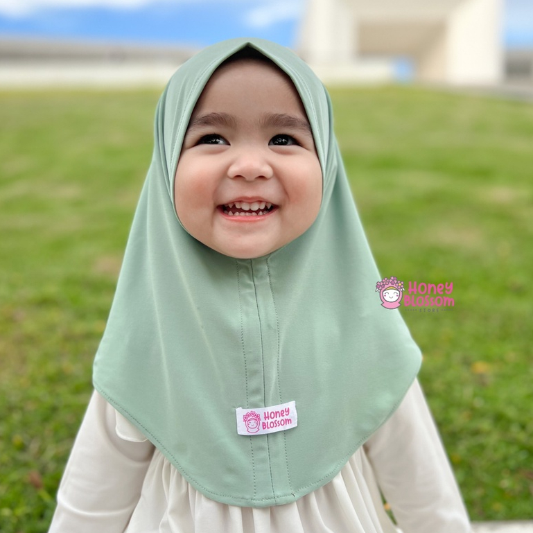 HoneyBlossom - Jilbab Bayi 1 tahun Zara Series / Jilbab Bayi 6 12 Bulan Perempuan