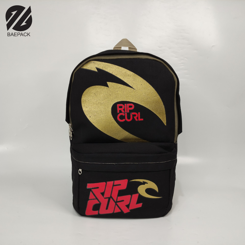 Tas Ransel Pria Dewasa Premium Rip Curl Gold Hitam Original Baepack / Tas Backpack Cowok / Tas Punggung / Tas Sekolah / Tas Kanvasa