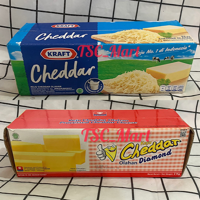 

Keju 2Kg / Keju / Cheddar / Kraft / Olahan / Cheese / Diamond