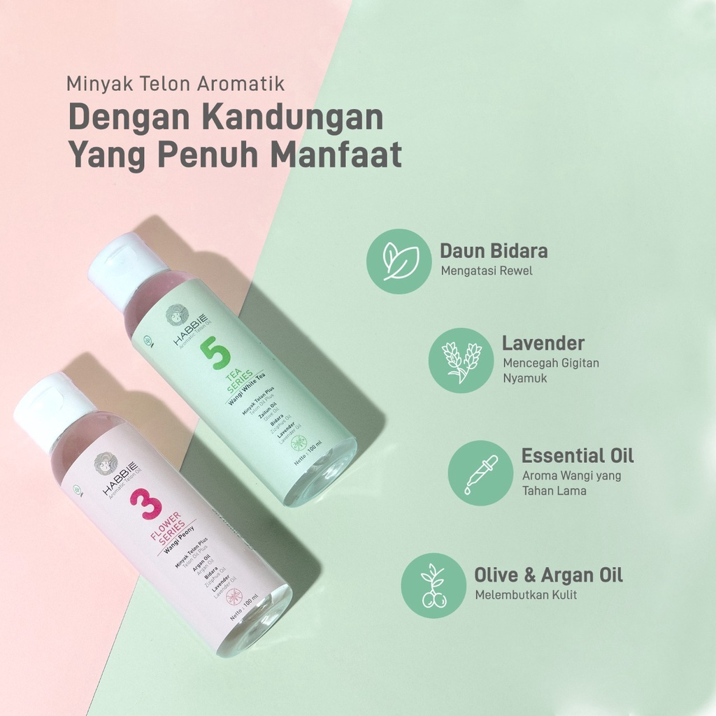 Habbie Aromatic Telon Oil Tea Series Minyak Telon Bayi 100ml