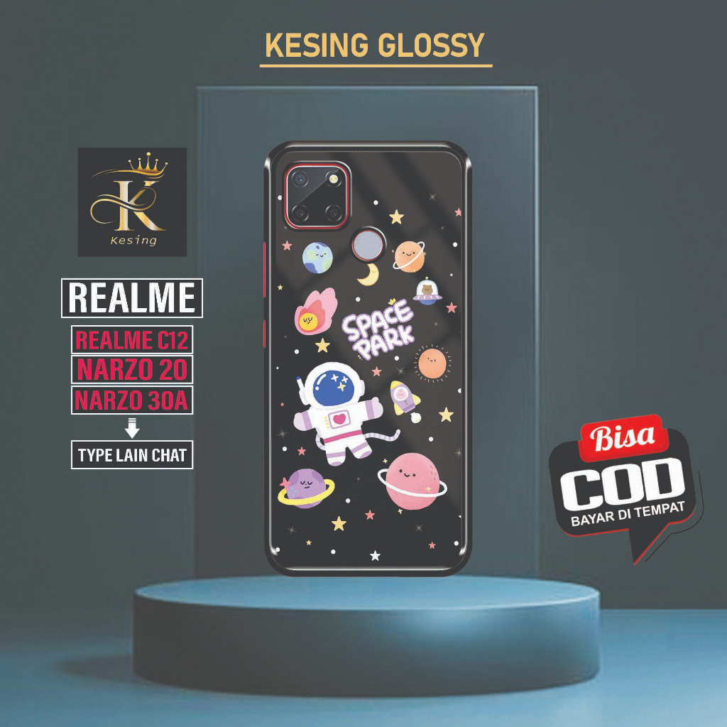 Case REALME C12 / NARZO 20 / NARZO 30A - Cassing Hp REALME NARZO 20 - Hardcase Glossy REALME NARZO 3