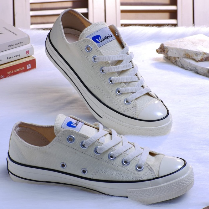 Ventela 70s Cream Low BTS Sepatu Ventella Vantela Original Sneakers Pria Local Brand