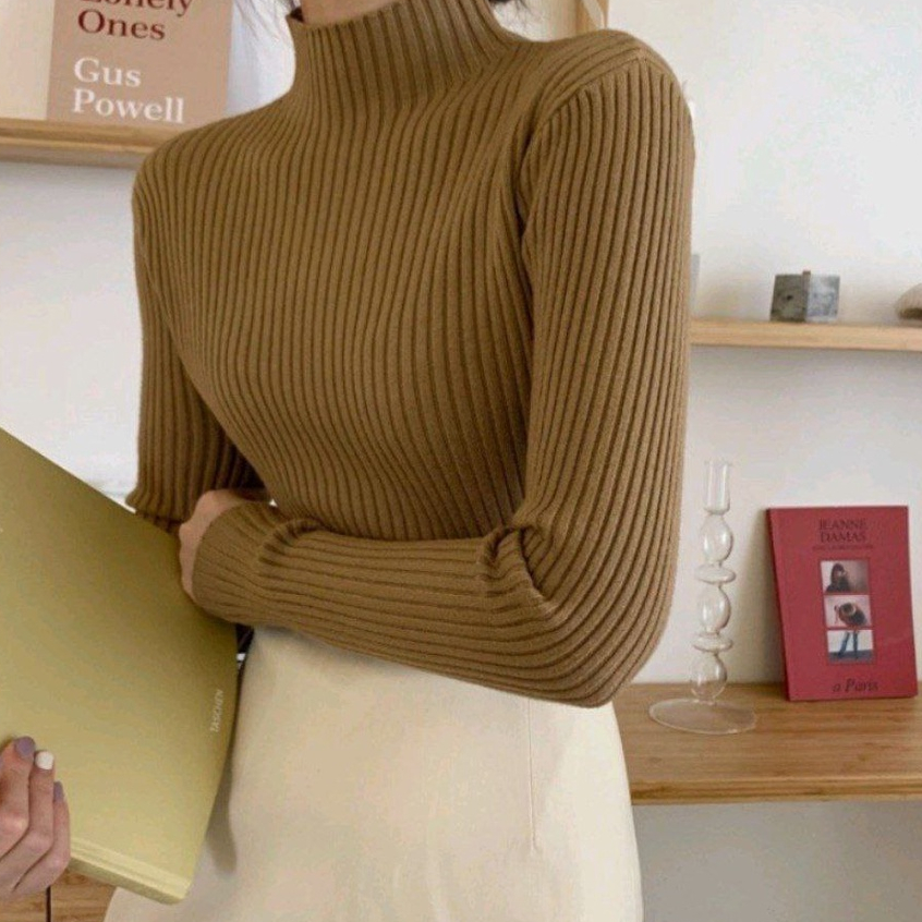 INNER RAJUT TURTLENECK PREMIUM | TURTLENECK LENGAN PANJANG | ATASAN WANITA KEKINIAN | INNER HIJAB PREMIUM