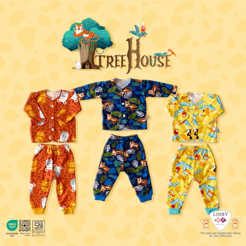 Libby Baby Setelan Panjang motif  BEN VOYAGE/BABY COLLECTION/SUMMER GAMES/THE TERRACE STORY 0-3 bulan - Libby baju bayi Hello Sunshine/Libby The Enchanted Wild