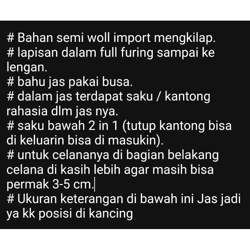 1 stel jas semi woll Doff jas wedding jas nikah jas pernikahan jas kawin jas akat nikah jas pengantin jas manten jas pirwed jas almamater jas blezer jas wisuda jas slim fit jas model baru jas murah jas model korean Jas pria formal jas kantor jas cod