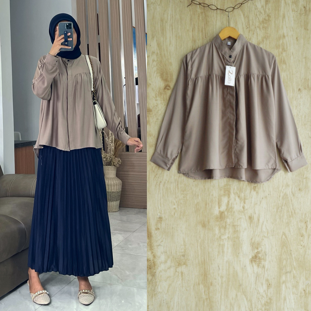 DANIA blouse by ZALFA OUTFIT / blouse polos / blouse wanita murah / blouse rayon