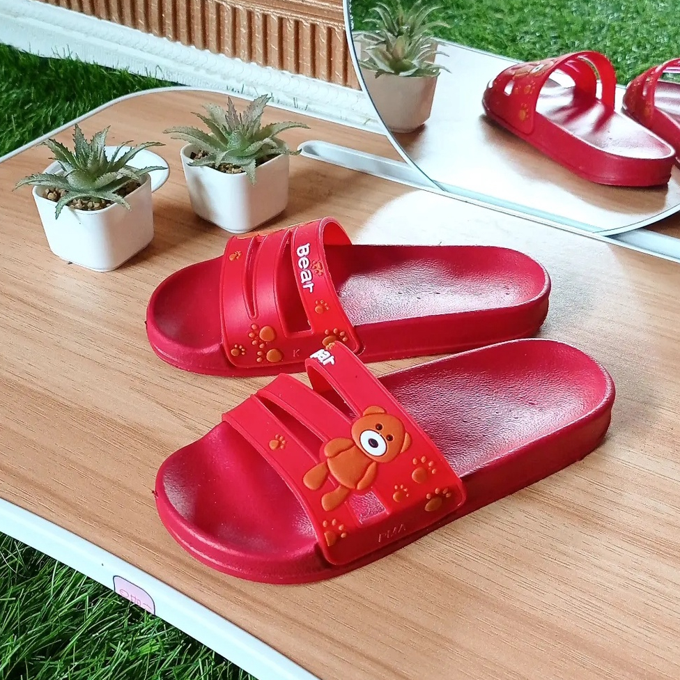 Sandal selop anak / sandal anak karet jelly karakter bear lucu terbaru