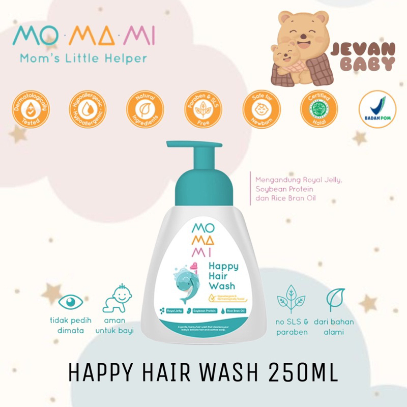 Momami Happy Hair Wash 250ml / Shampoo Bayi