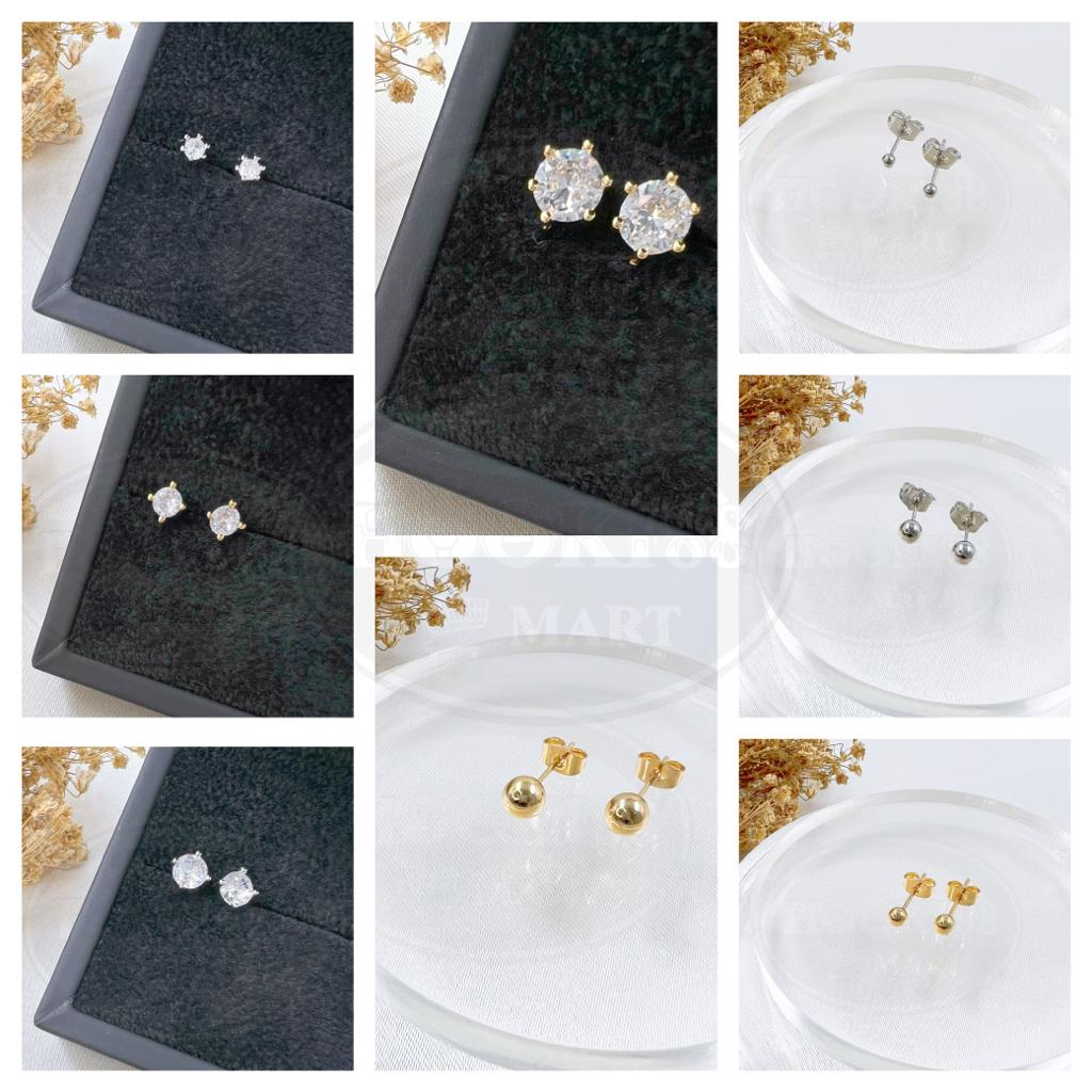 HK COD Anting Tusuk Permata Titanium Lapis Emas Anti Karat Anti Luntur Xuping