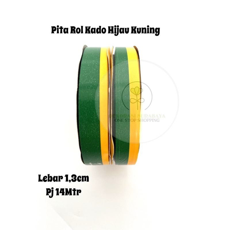 

Pita Rol Kado Hijau kuning / Pita Idul Fitri