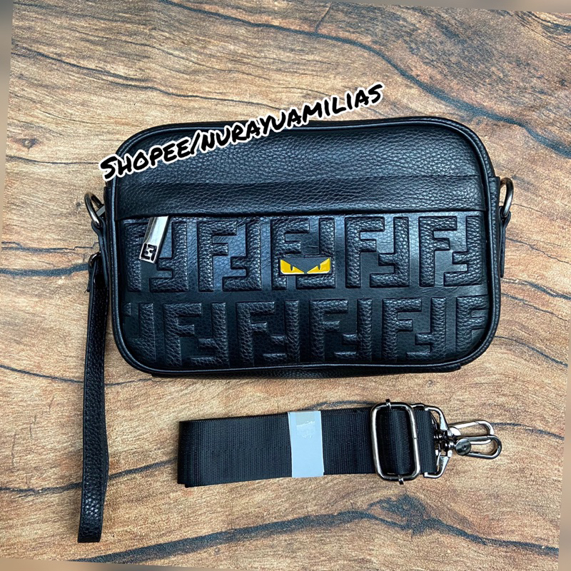 Tas selempang / handbag fendi dan Baly import kulit asli Pouch bag tas slempang pria