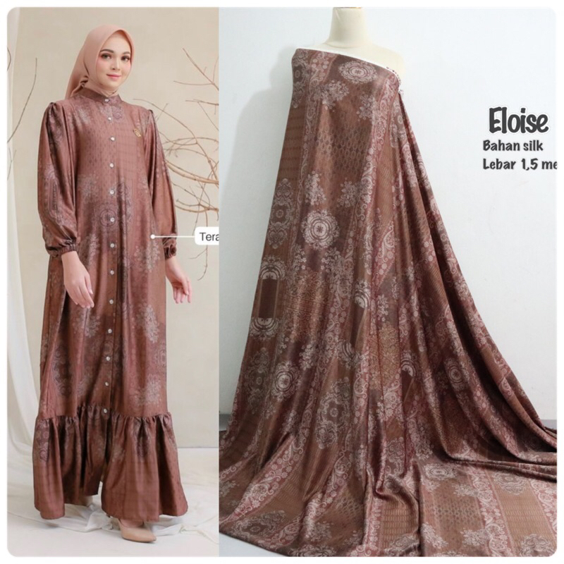 Kain silk motif ELOISE | referensi DYN | kain batik mordern | motif batik keluarga