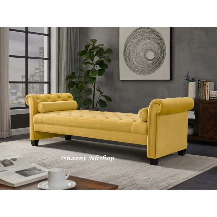 Sofa Bed Motif Kancing Bundar/Sofa Ruang Tamu Santai/Sofa Tidur Kamar Tidur/Sofa Keluarga-BERGARANSI