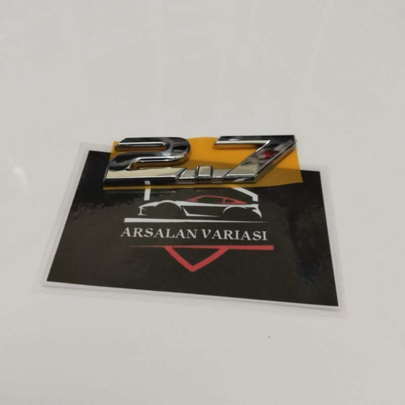 emblem logo tulisan angka 2.7 original
