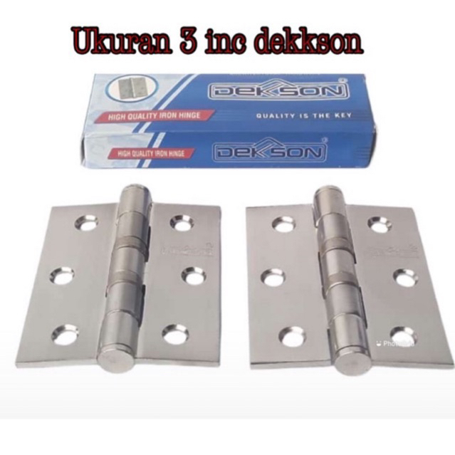 Harga promo DEKSON DEKKSON ENGSEL JENDELA engsel pintu dekkson engsel dekkson 3 inc 4 inc 5 inc ENGSEL 3 INCH engsel dekkson 3 inc/ engsel 3 inch solid engsel jendela dekkson/ engsel pintu jendla DEKKSON/ kunci dekkson