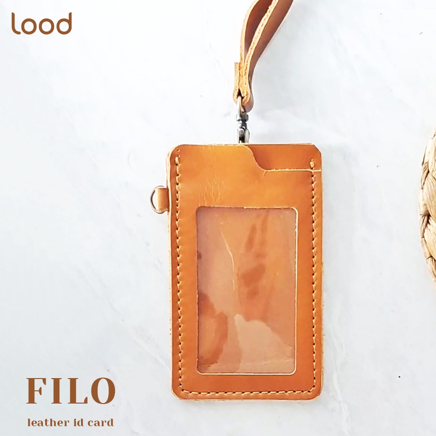 ID CARD FILO HOLDER KULIT ASLI NAME TAG - GRATIS UKIR NAMA DAN LOGO