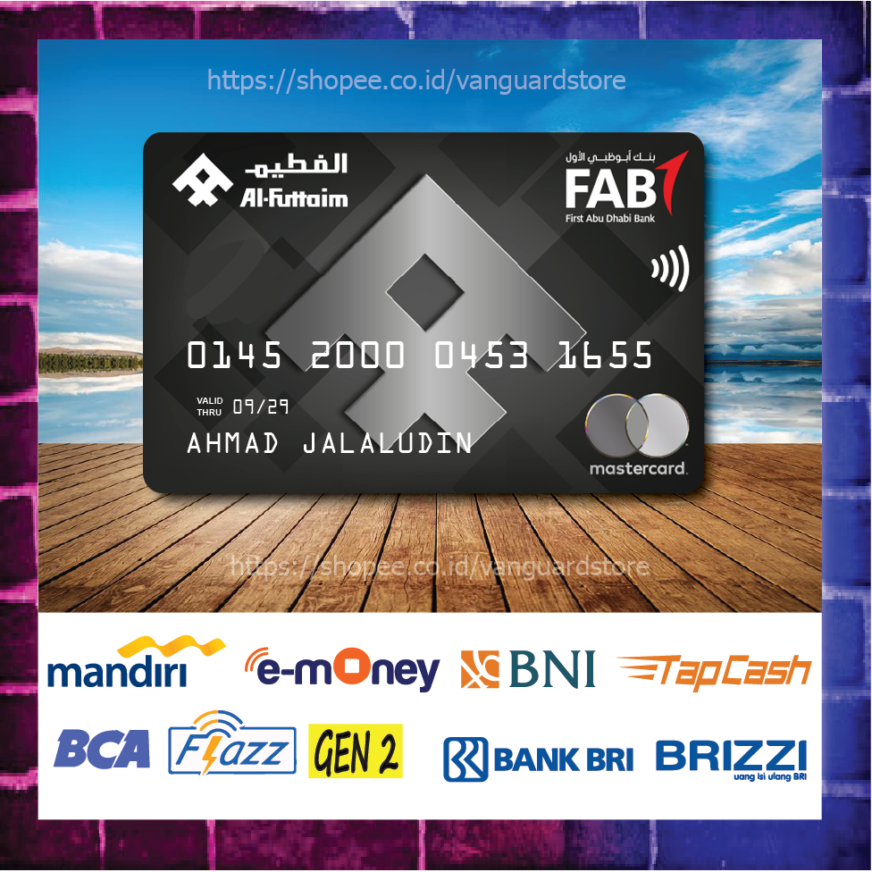 KARTU E MONEY E TOLL KARTU FAB MASTERCARD BLCAK DEBIT CREDIT EMONEY MANDIRI FLAZZ BCA BNI TAPCASH BRIZZI BRI - 1 SISI