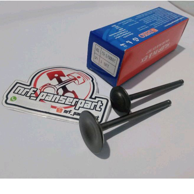 KLEP IN/EX SONIC 24/28//PAYUNG KLEP 5 MM HONDA SONIC CS 1/CS-1/CS1 SET RIKO