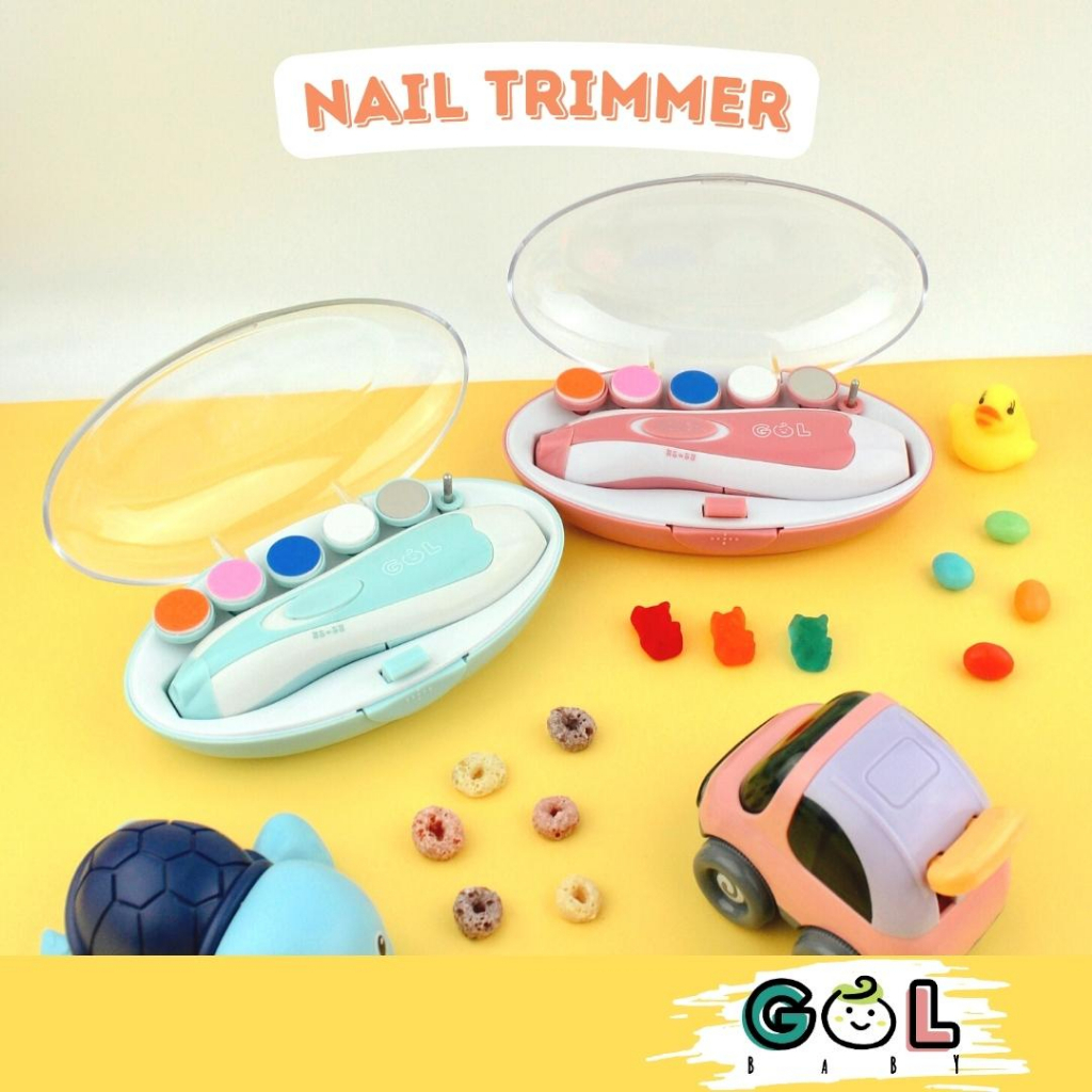 Gunting Kuku Elektrik Bayi &amp; Dewasa Electric Nail Trimmer Manicure Set pemotong kuku bayi