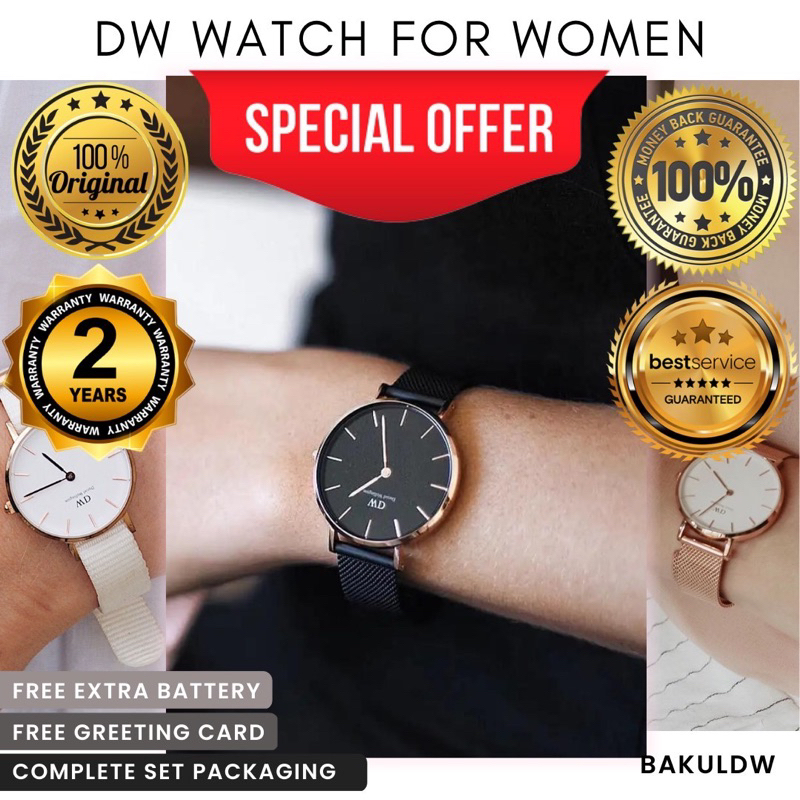 [SPECIAL OFFER - 100% ORIGINAL] Jam Tangan Wanita DW Daniel Wellington Classic Petite Mesh Stainless