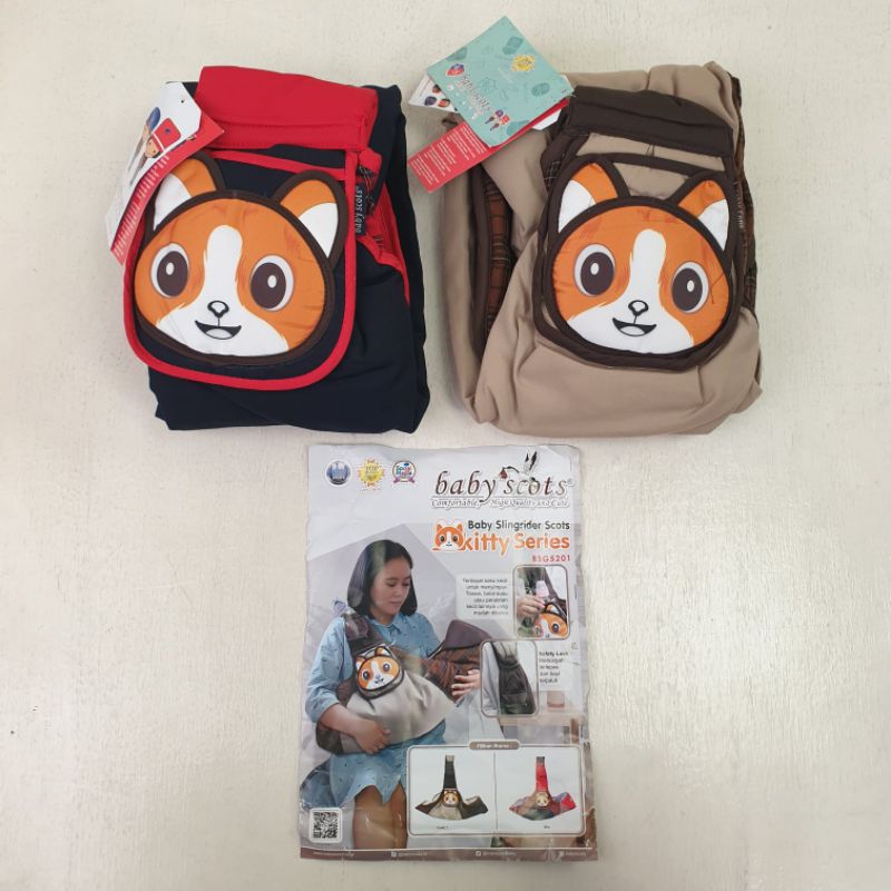 BABY SCOTS Baby Slingrider Scots Kitty Series BSG5201 | Gendongan Bayi Samping