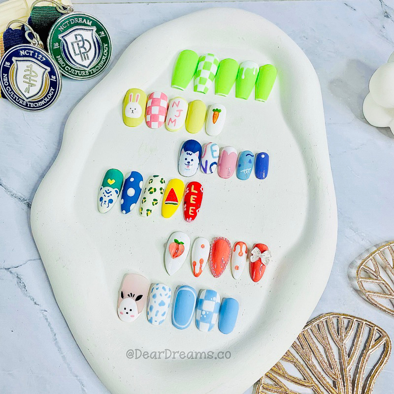 [BACA DESKRIPSI] Jeno Mark Jaemin Jungwoo NCT DREAM Blackpink Yoshi Treasure press on nails fake nai