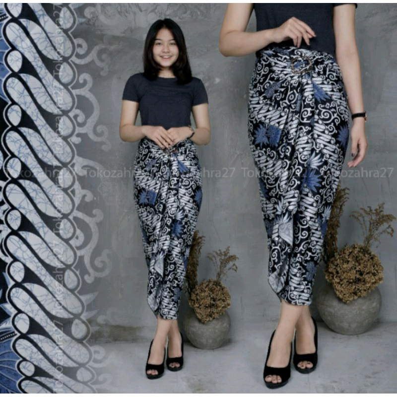 (50 Motif) Rok Lilit Batik Bawahan Kebaya Modern Rok Serut Batik Free Ring Kain Batik Floral Batik Couple Pasangan