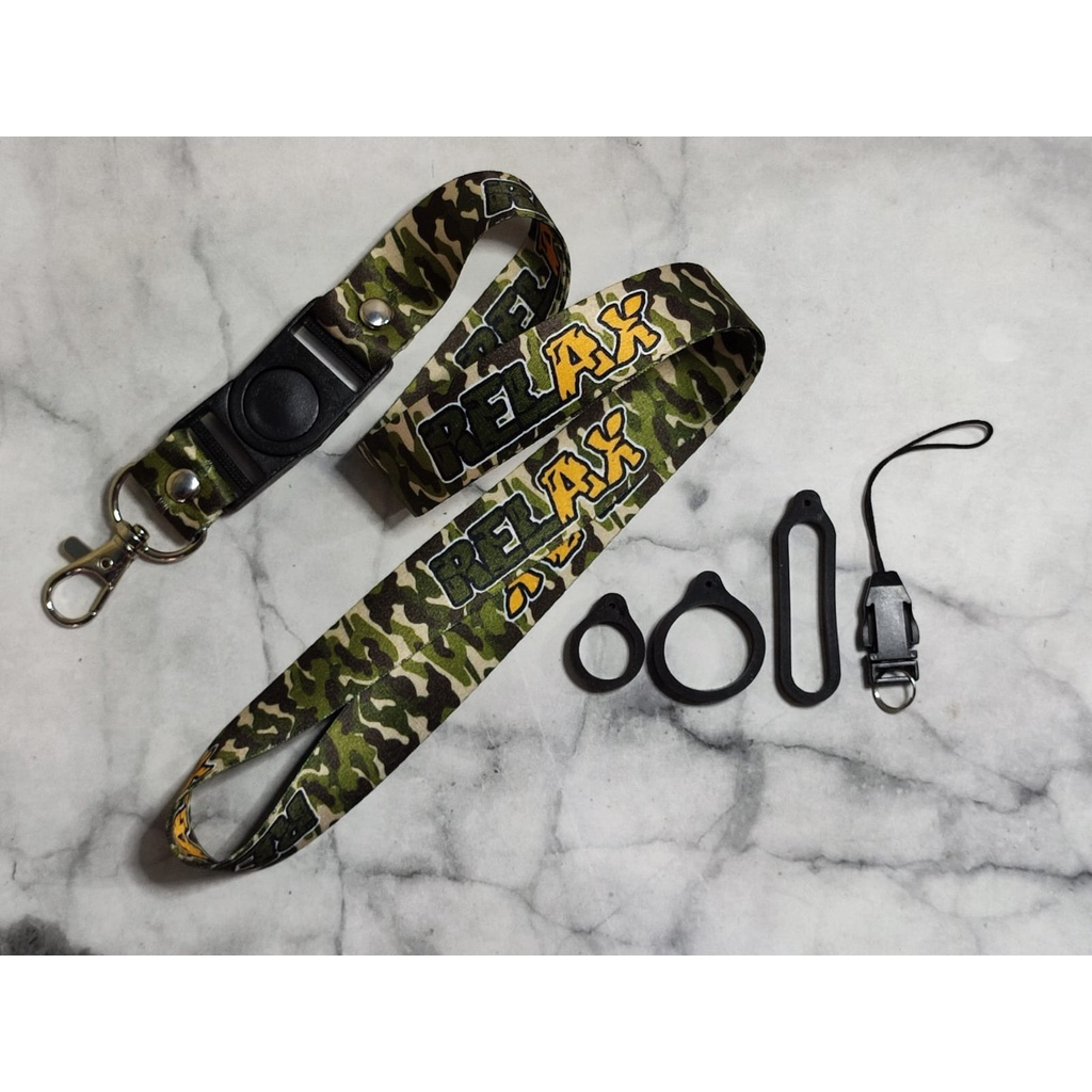 Paket Lengkap Lanyard Pods Relax Motif Tentara/Lanyard Printing Pods Murah/Lanyard 2cm 2Sisi