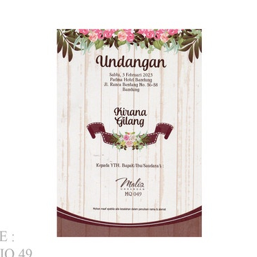 Undangan Maliq 49, Maliq 50, Maliq 51