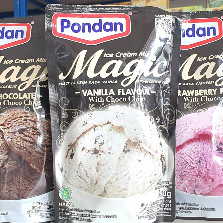 

Pondan Ice Cream Magic 160gr Varian Rasa Vanilla / Coklat / Strawberry