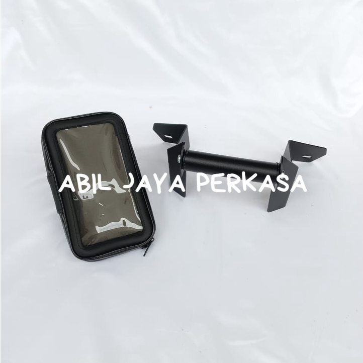 PAKET HOLDER HP HONDA ADV 150 DAN HOLDER ALUMUNIUM WATERPROOF [AJP]